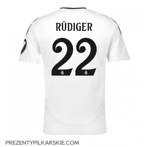 Stroje piłkarskie Real Madrid Antonio Rudiger #22 Koszulka Podstawowej 2024-25 Krótki Rękaw